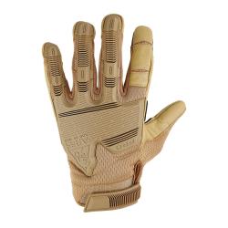 Gants coqu&eacute;s Ares Tactique Pro paume cuir dos - Coyote / 2XL