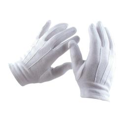Gants de c&eacute;r&eacute;monie Ares lavables, coupe ajust&eacute;e - Blanc / L