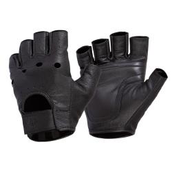 Gants de service Pentagon Rocky Duty demi-doigts cuir - Noir / XL