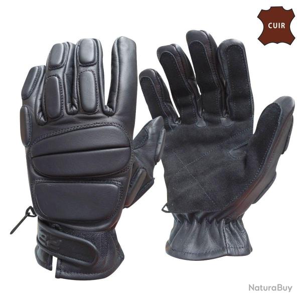 Gants tactiques SWAT en cuir de vache renforts mousse sur dos - Autre / S