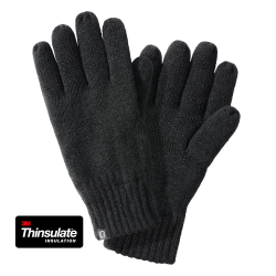 Gants tricot Brandit Knitted doublure 3M Thinsulate poignets - Noir / M