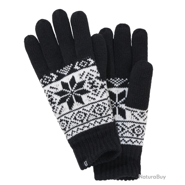 Gants tricot Brandit Snow Gloves doublure 3M Thinsulate - Noir / M