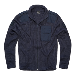 Gilet Brandit BW Cardigan maille polyacrylique col &eacute;pais - Bleu Marine / 3XL (60)
