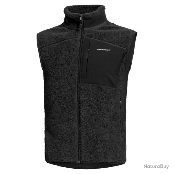 Gilet polaire Pentagon Summit Sherpa polyester 450 g/m� - Noir / 2XL