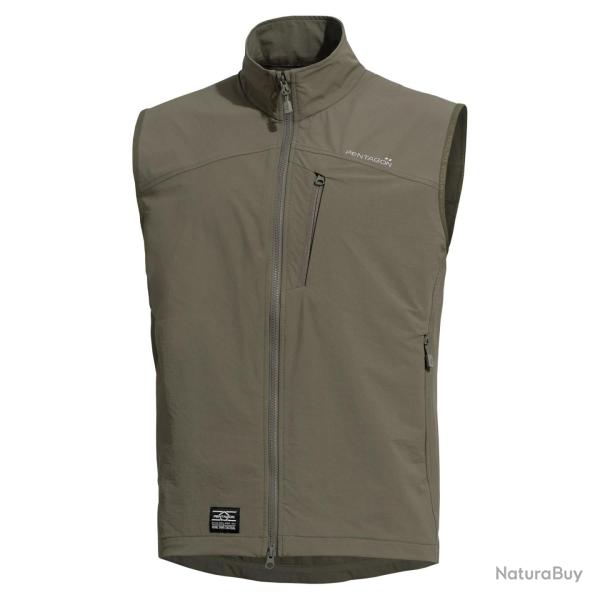 Gilet softshell Pentagon Elite en nylon �lasthanne extensible - RAL7013 / 2XL