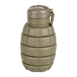 Gourde pliable Ares en silicone alimentaire extensible - Kaki / L