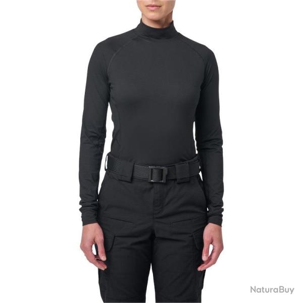 Haut Mock Neck 5.11 Tactical femme en jersey extensible - Noir / L