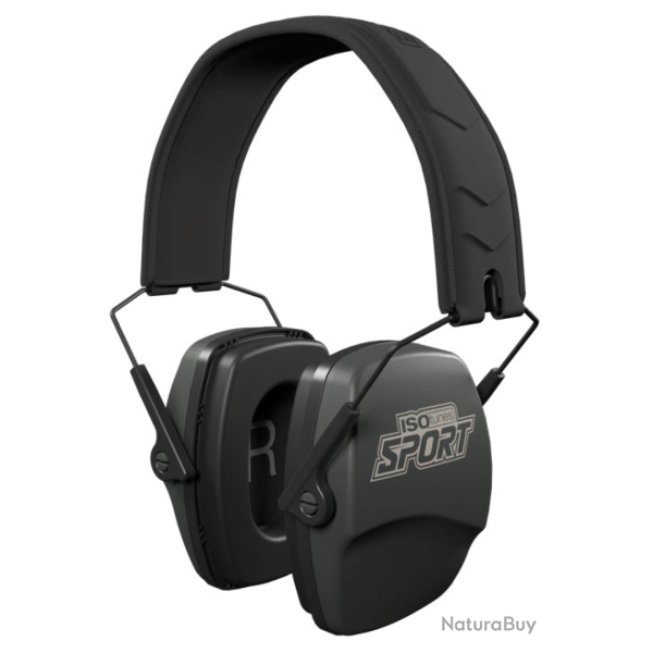 Isotunes Defy �troite Passive 231 g en protection auditive pour le stand et l'atelier - Noir