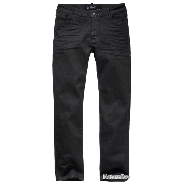 Jean Brandit Mason Denim brut coton-polyester coupe droite - Noir / 31 (79 cm) / 86 cm (34 pouces)