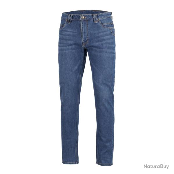 Jeans tactique Pentagon Jason 62,3 % coton Cordura passants - Bleu indigo / 48 / 32"