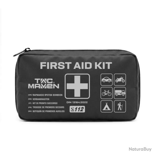 Kit de premiers secours Tac Maven conforme DIN 13164:2022 - Noir / Taille unique