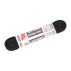 Lacets ronds Ares en coton longueur 60 cm pour chaussures - Noir