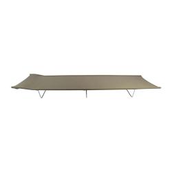 Lit de camp Ares d&eacute;montable en tubes d'acier 180 x 60 cm - Vert arm&eacute;e