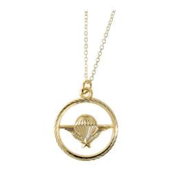 M&eacute;daille pendentif de brevet parachutiste Ares livr&eacute;e avec sa - Argent