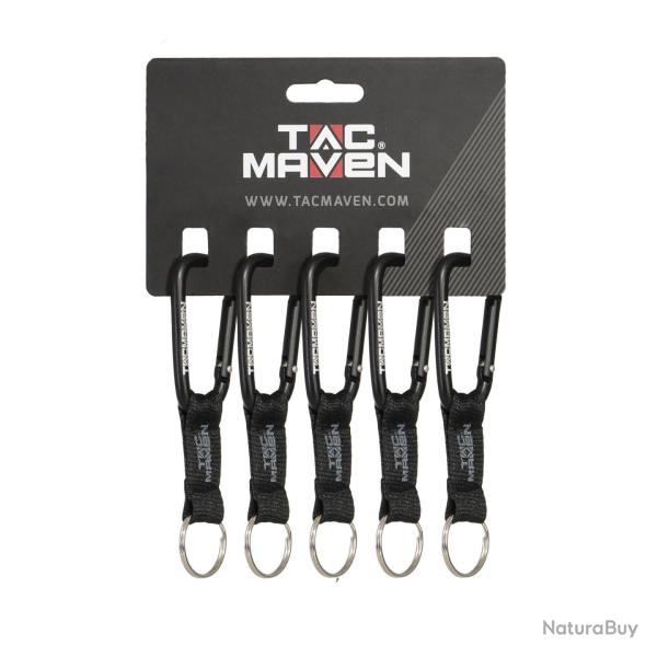 Mousquetons porte-mat�riel Tac Maven en aluminium 7 mm - Noir / Taille unique