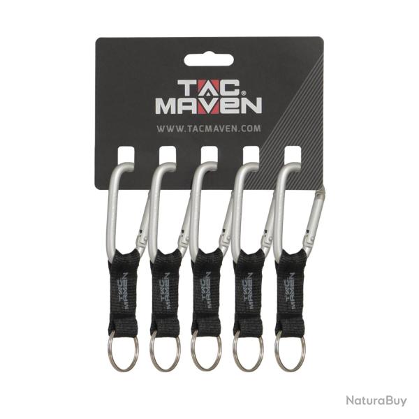 Mousquetons porte-mat�riel Tac Maven en aluminium 7 mm - Argent / Taille unique