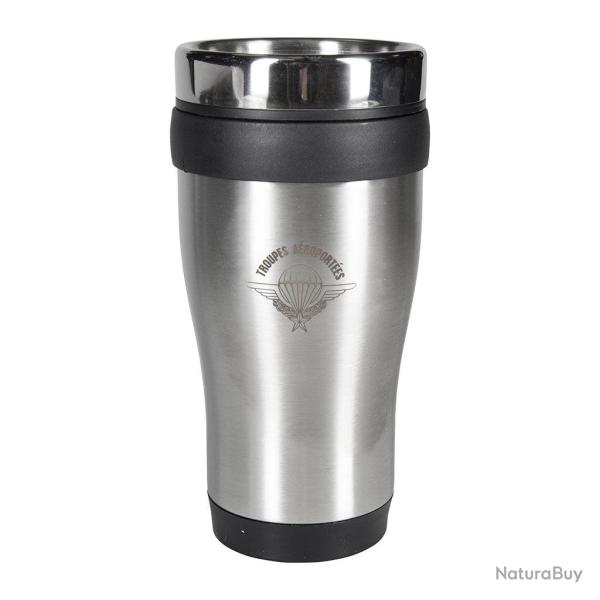 Mug m�tal Ares grav� aux armes des troupes a�roport�es - Autre
