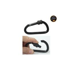 Paires de mousquetons OPEX aluminium 8 cm &agrave; vis de s&eacute;curit&eacute;, lot de 10 - Autre