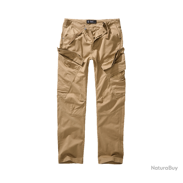 Pantalon Brandit Adven Slim Fit coton extensible assise - Camel / 2XL