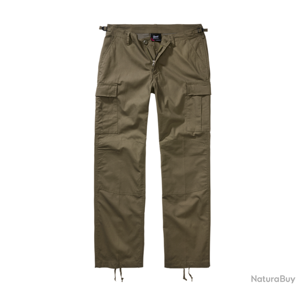 Pantalon Brandit BDU coupe femme en coton ripstop d�perlant - Vert olive / 33