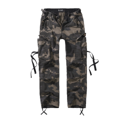 Pantalon Brandit M65 coupe femme en coton ample avec sangles - Dark Camo / 35 EU