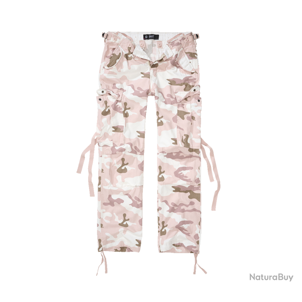 Pantalon Brandit M65 coupe femme en coton ample avec sangles - Candy Camo / 33