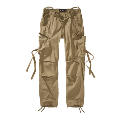 Pantalon Brandit M65 coupe femme en coton ample avec sangles - Camel / 35 EU