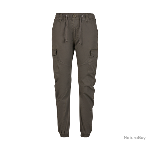 Pantalon Brandit Melina coupe femme en coton �lasthanne six - Vert olive / XL
