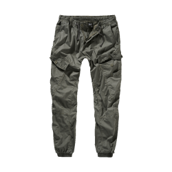 Pantalon Brandit Ray Vintage coton l&eacute;ger assise renforc&eacute;e six - Vert olive / 3XL