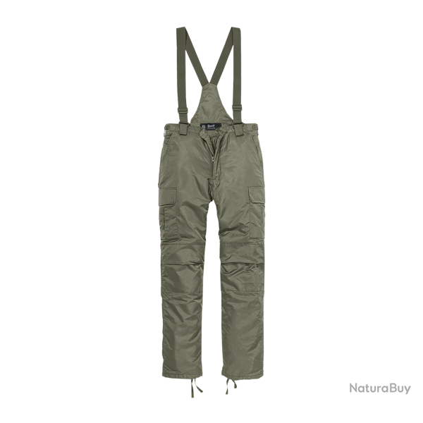 Pantalon chaud Brandit Thermo Next Generation nylon bavette - Vert olive / 5XL
