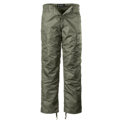 Pantalon chaud Brandit Thermo nylon coupe-vent d&eacute;perlant - Vert olive / M