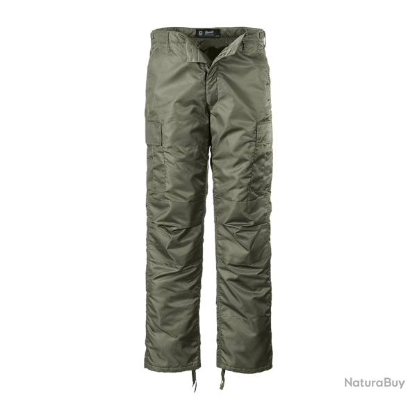 Pantalon chaud Brandit Thermo nylon coupe-vent d�perlant - Vert olive / 3XL