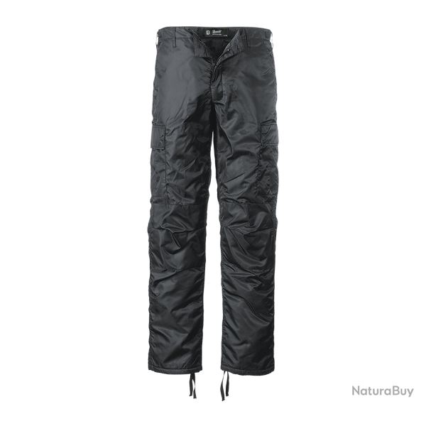 Pantalon chaud Brandit Thermo nylon coupe-vent d�perlant - Noir / M