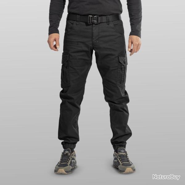 Pantalon de jogging tactique Pentagon Invictus serg� coton - Noir / 40 / 31"