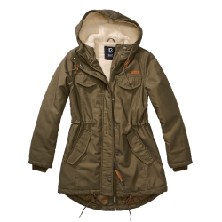 Parka Brandit Marsh Lake coupe femme &agrave; pans longs - Vert olive / M