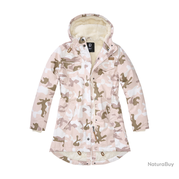 Parka Brandit Marsh Lake coupe femme � pans longs - Candy Camo / L