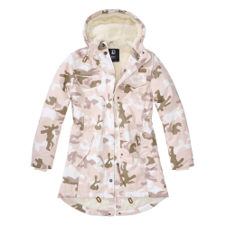 Parka Brandit Marsh Lake coupe femme &agrave; pans longs - Candy Camo / 2XL