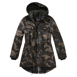 Parka Brandit Marsh Lake coupe femme &agrave; pans longs - Dark Camo / S