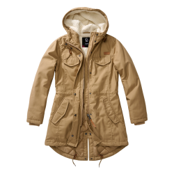 Parka Brandit Marsh Lake coupe femme &agrave; pans longs - Camel / 2XL
