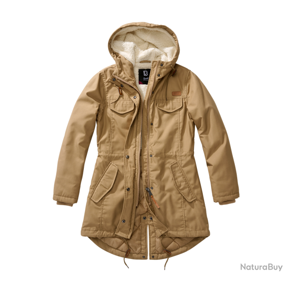 Parka Brandit Marsh Lake coupe femme � pans longs - Camel / 3XL
