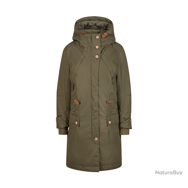 Parka Brandit Mayleene coupe femme longue capuche doubl�e - Vert olive / XS