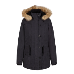 Parka Brandit Nila coupe femme en coton doubl&eacute;e - Noir / M