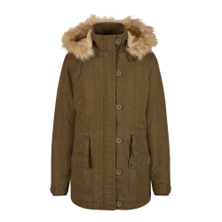 Parka Brandit Nila coupe femme en coton doubl&eacute;e - Vert olive / L