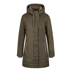 Parka Brandit Savannah coupe femme longue doubl&eacute;e capuche - Vert olive / 2XL