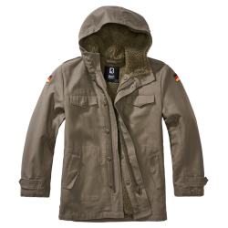 Parka enfant Brandit BW coton doublure d'hiver amovible - Vert olive / 146/152 cm