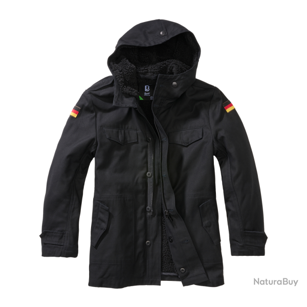 Parka enfant Brandit BW coton doublure d'hiver amovible - Noir / 146/152 cm