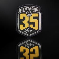 Patch moral Pentagon 35e anniversaire tiss&eacute; polyester dos - Multicolore