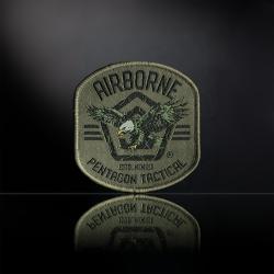 Patch moral Pentagon Airborne tiss&eacute; polyester dos - Multicolore