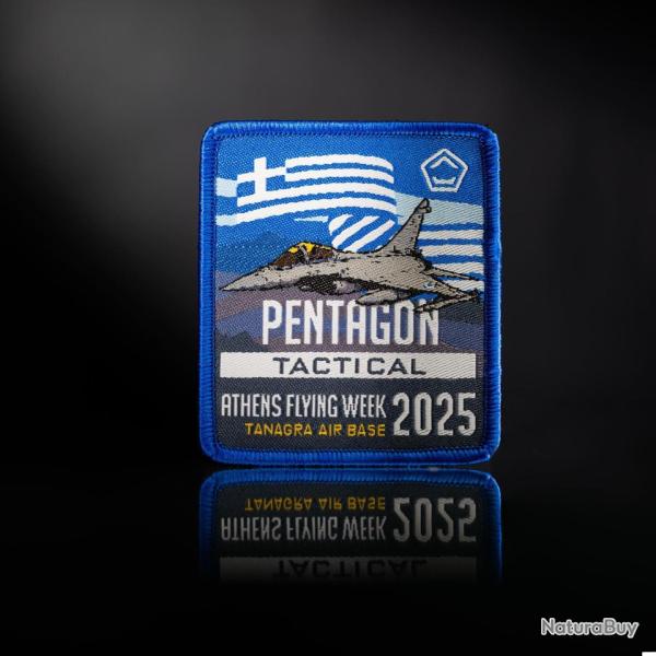 Patch moral Pentagon Athens Flying Week 2025 tiss� polyester - Bleu �g�e