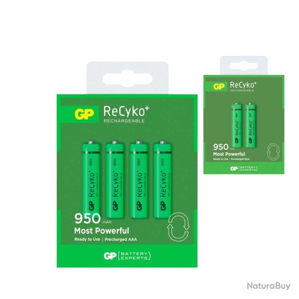 Piles rechargeables GPBM ReCyko AAA 950 mAh livr�es charg�es - Autre / Blister 2 piles